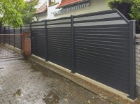 Sichtschutzwand mit Rombusleisten